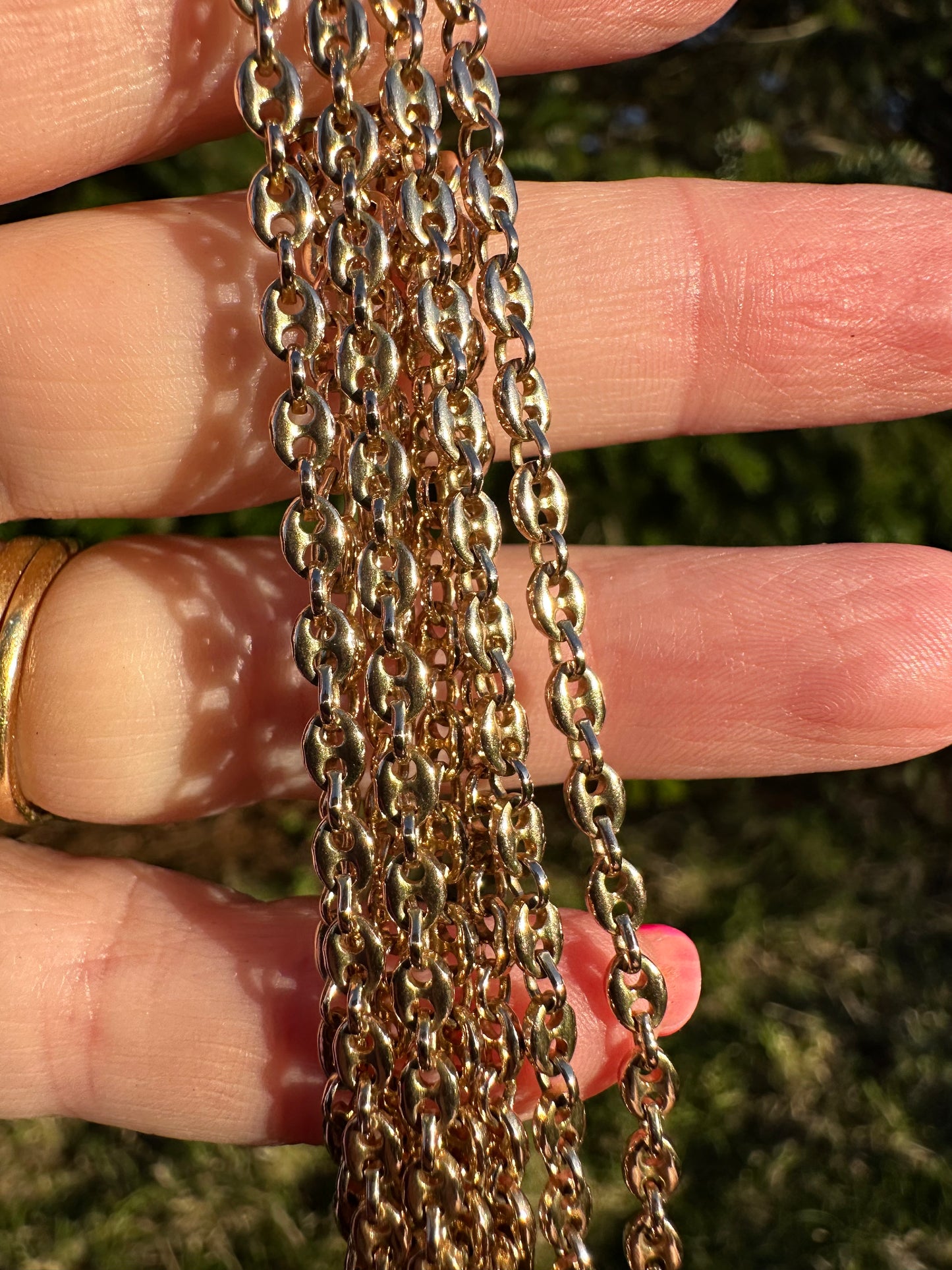 Vintage 9ct Gold UnoAerre Mariner chain, 22.86g, 45inches