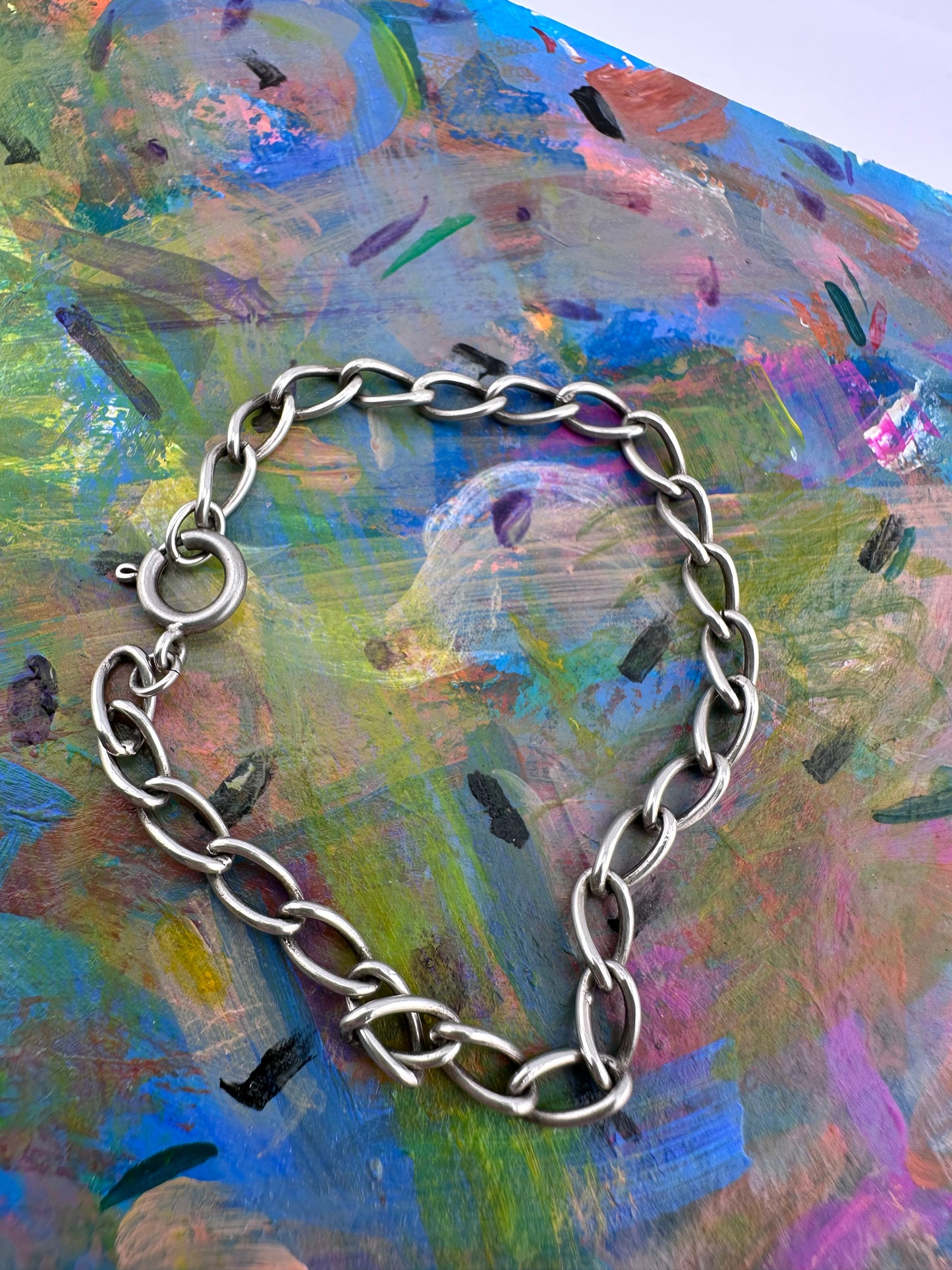 Sterling Silver Open Curb Bracelet