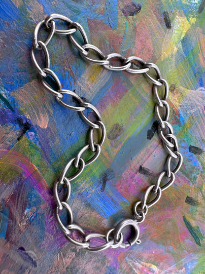 Sterling Silver Open Curb Bracelet