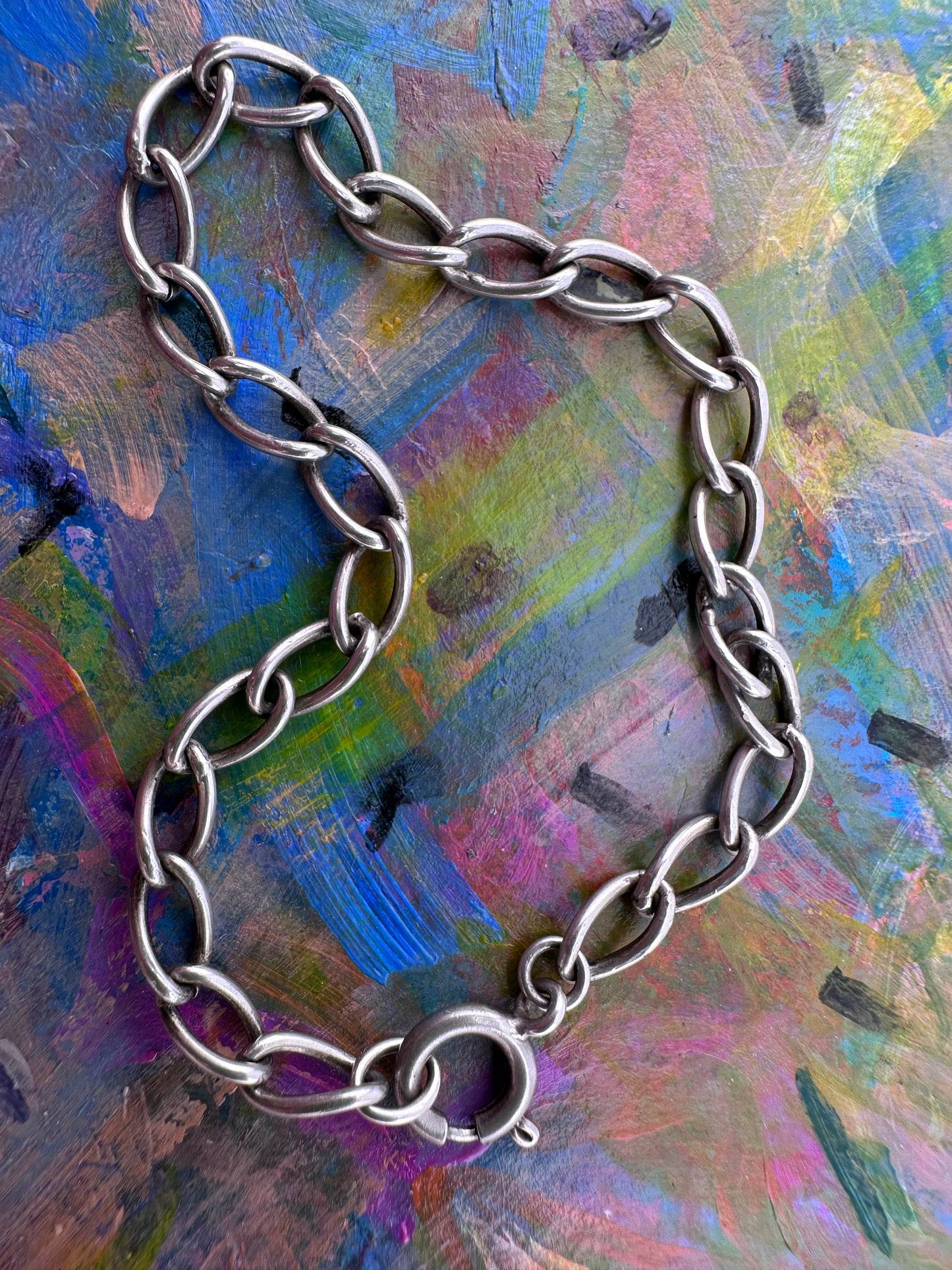 Sterling Silver Open Curb Bracelet
