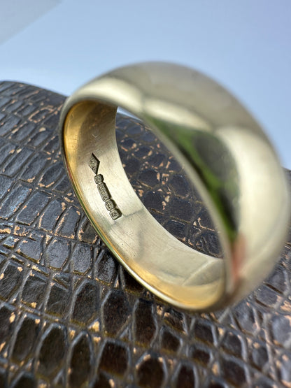 Vintage 9ct Yellow Gold Wide Band
