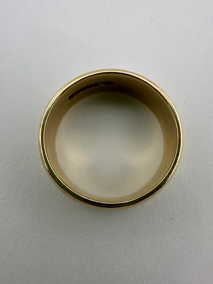 Vintage 9ct Yellow Gold Wide Band