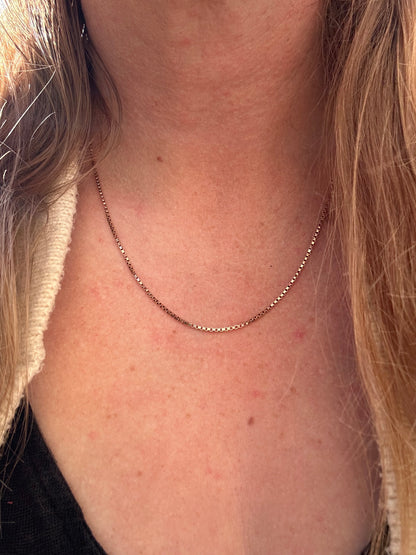 Vintage 9ct Rose Gold UnoAerre Box Chain