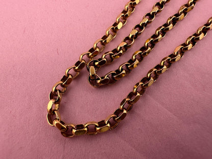 9ct Gold Faceted Biker/Belcher Chain, 15.94g, 28.25inches