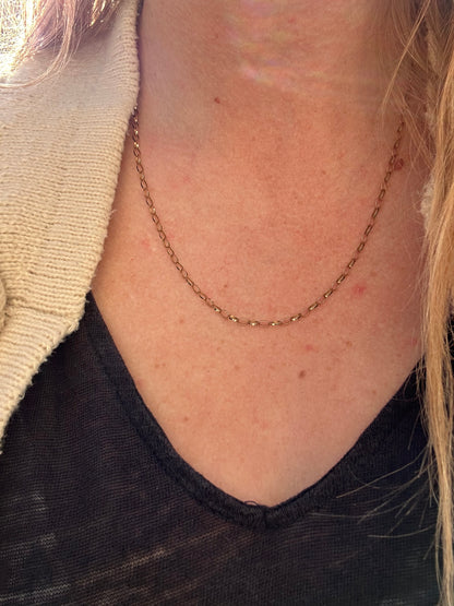 Vintage 9ct Gold Oval Belcher chain