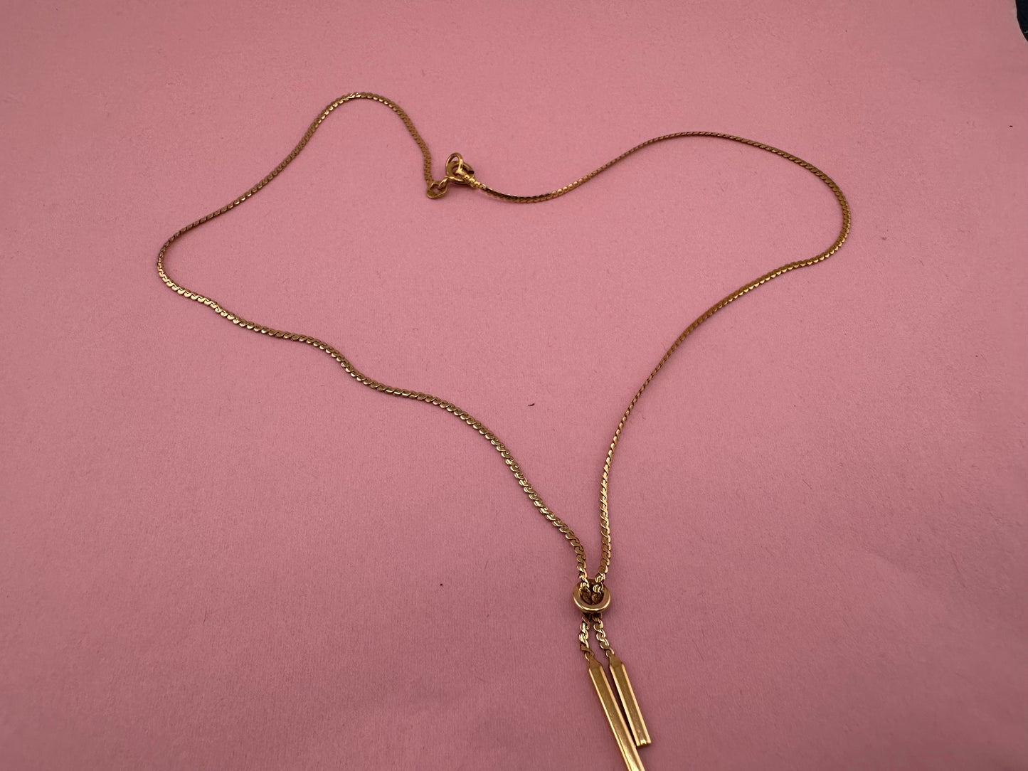 18ct S-Link Chain with tassel, 4.88g, 16inches