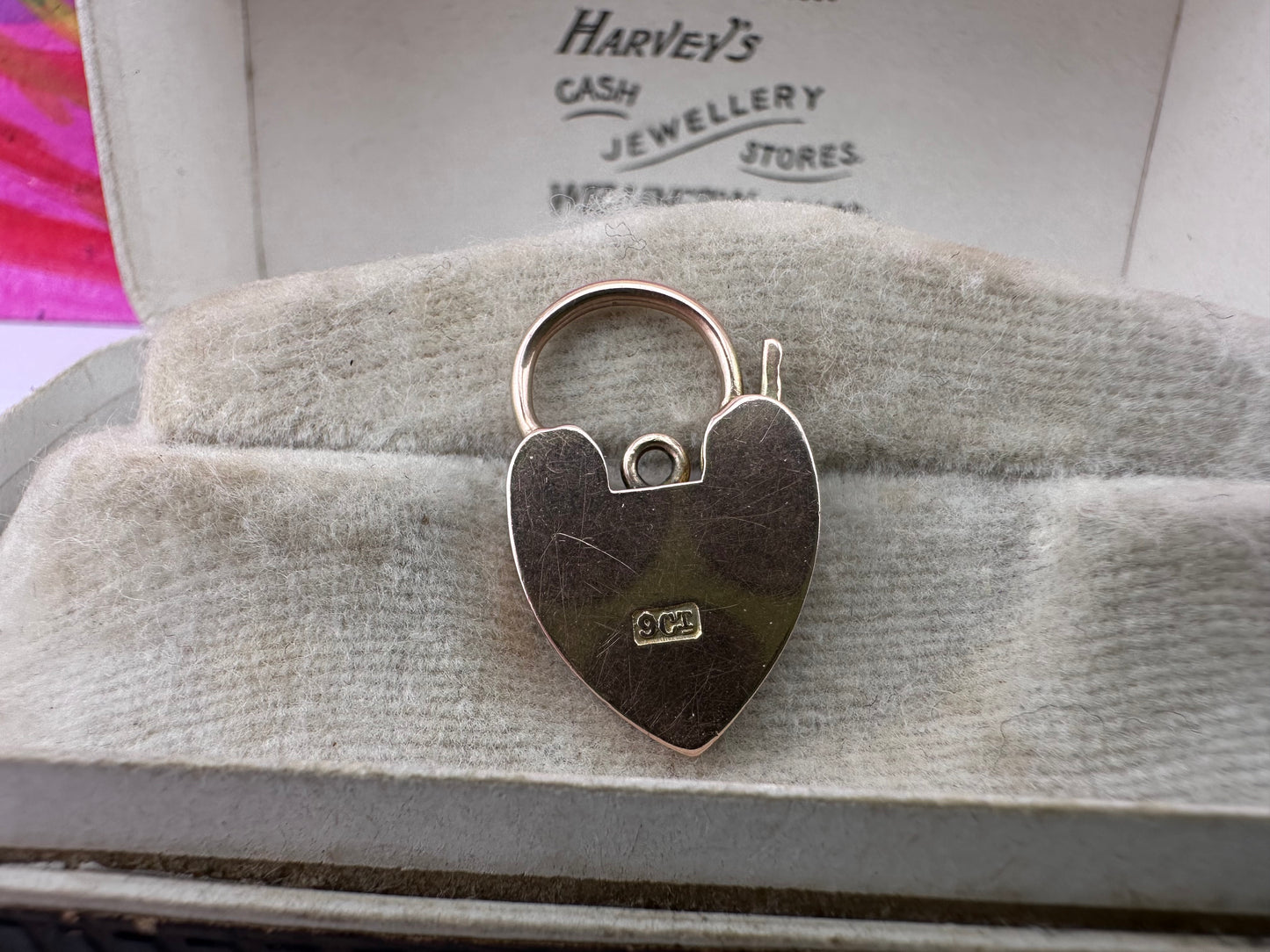 Vintage 9ct Gold heart padlock