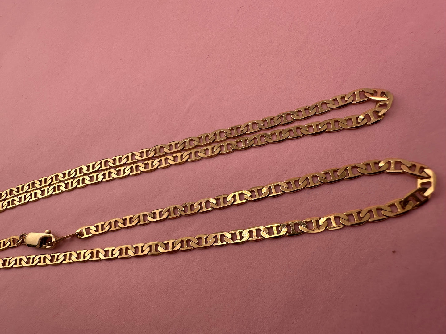 9ct Gold Mariner Chain, 7.85g, 24.25inches