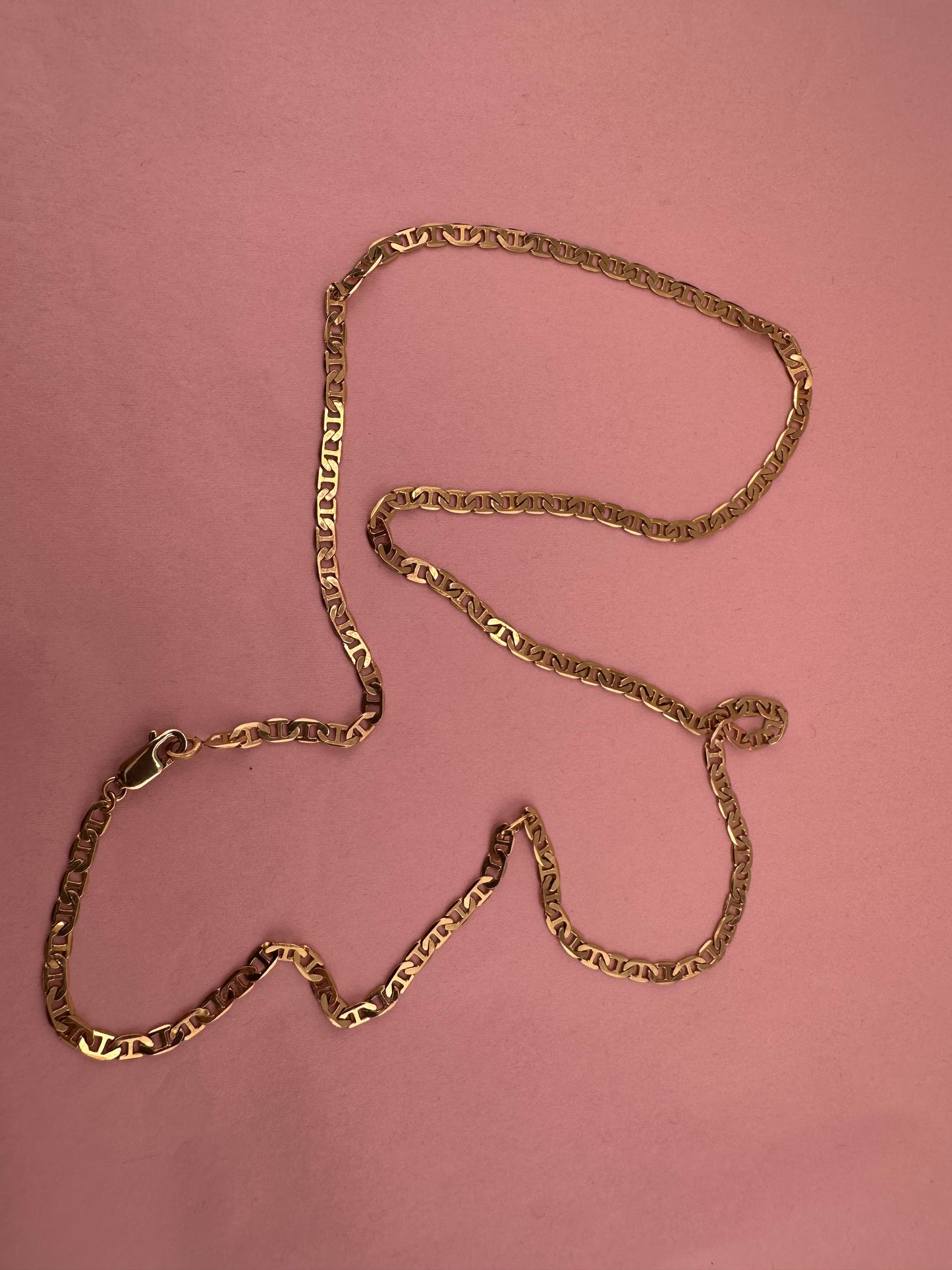 9ct Gold Mariner Chain, 7.85g, 24.25inches