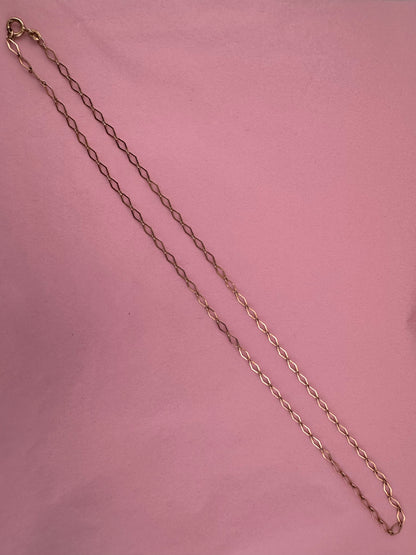 Vintage 9ct Rose Gold Diamond shaped UnoAerre Chain, 4.03g, 21.5inches