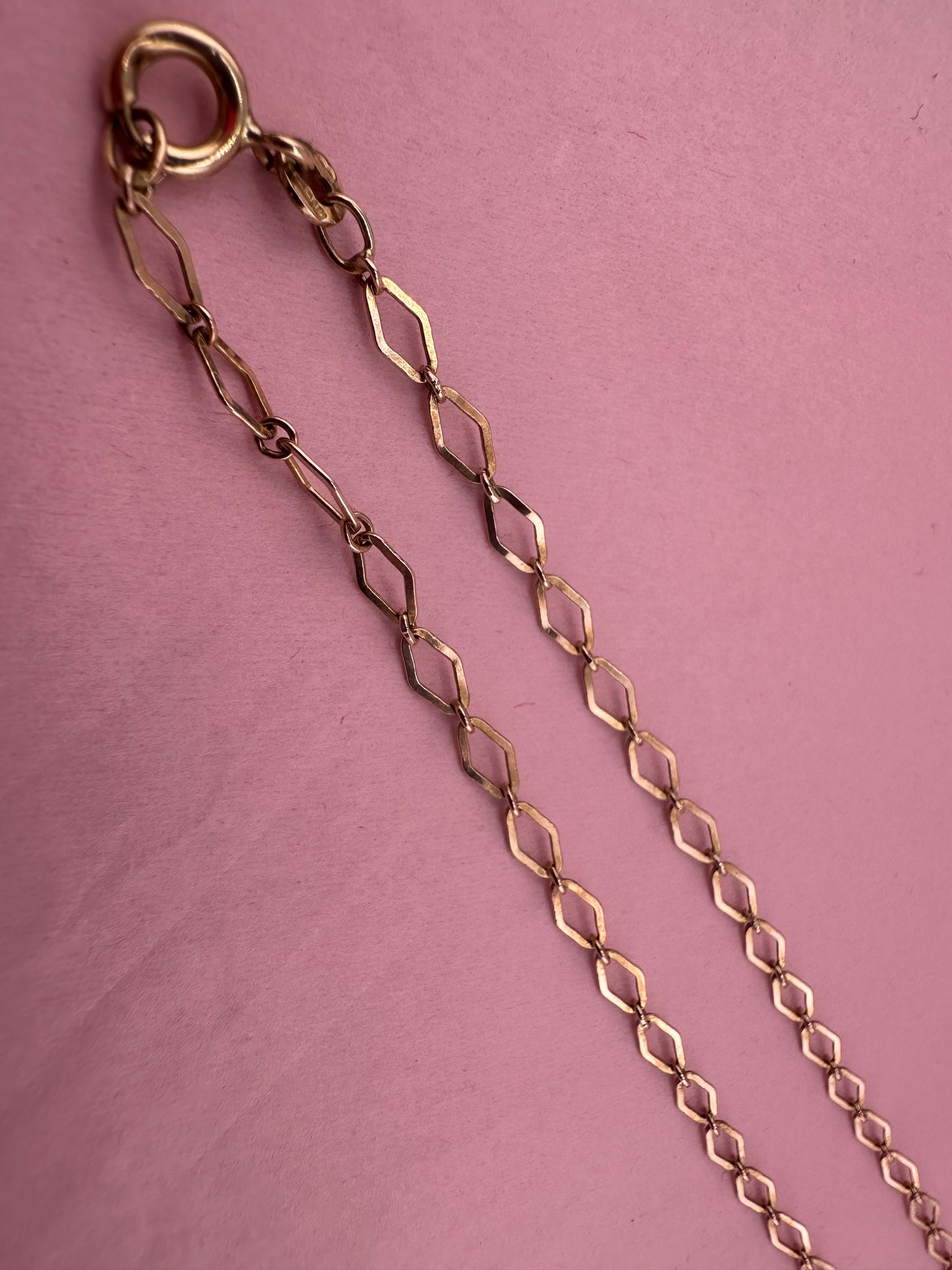 Vintage 9ct Rose Gold Diamond shaped UnoAerre Chain, 4.03g, 21.5inches