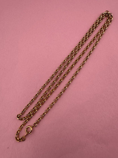 Vintage 9ct Gold Belcher chain, 14.11g, 24inches