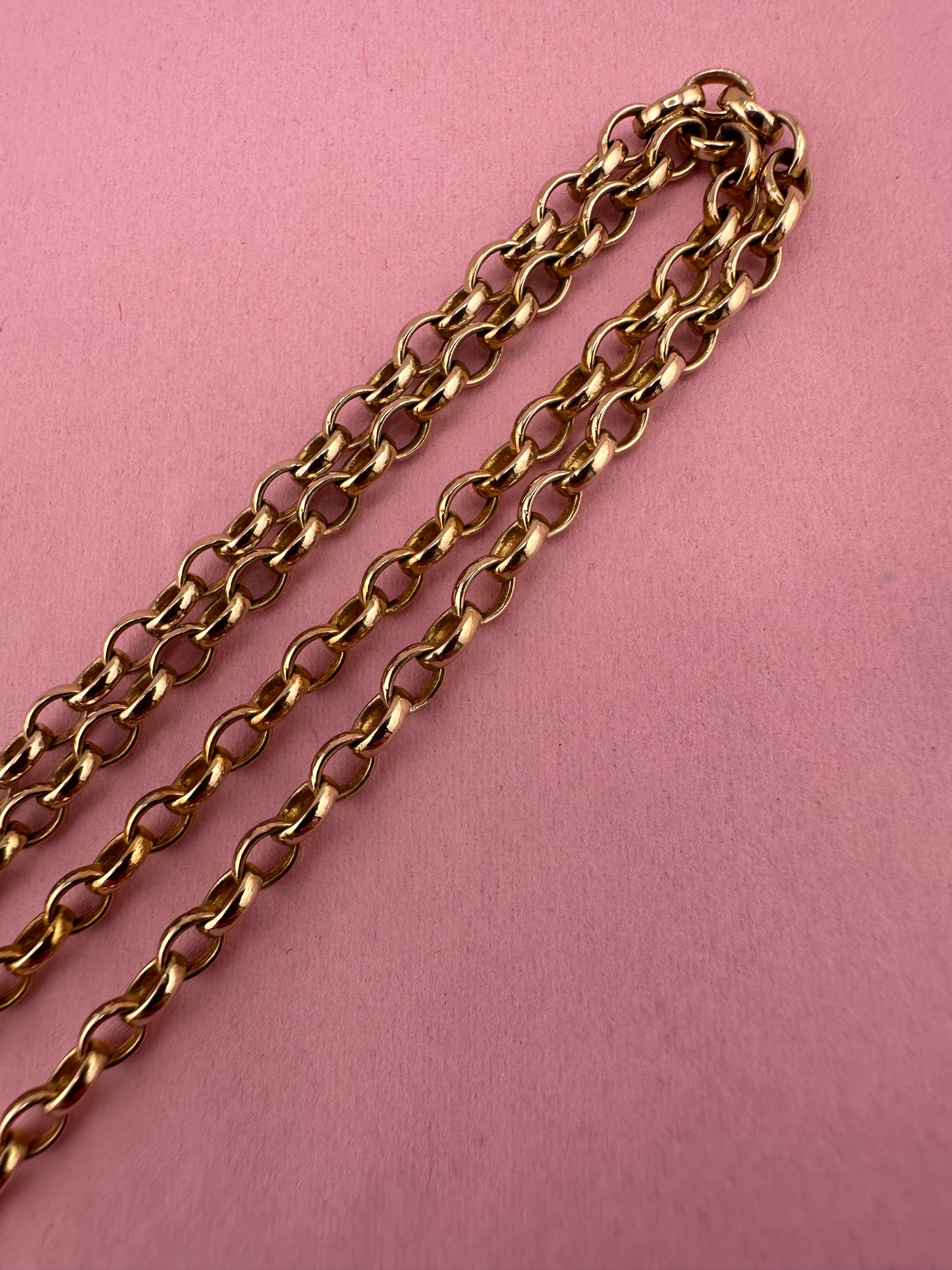 Vintage 9ct Gold Belcher chain, 14.11g, 24inches