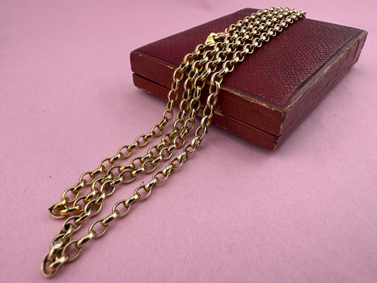 Vintage 9ct Gold Belcher chain, 14.11g, 24inches