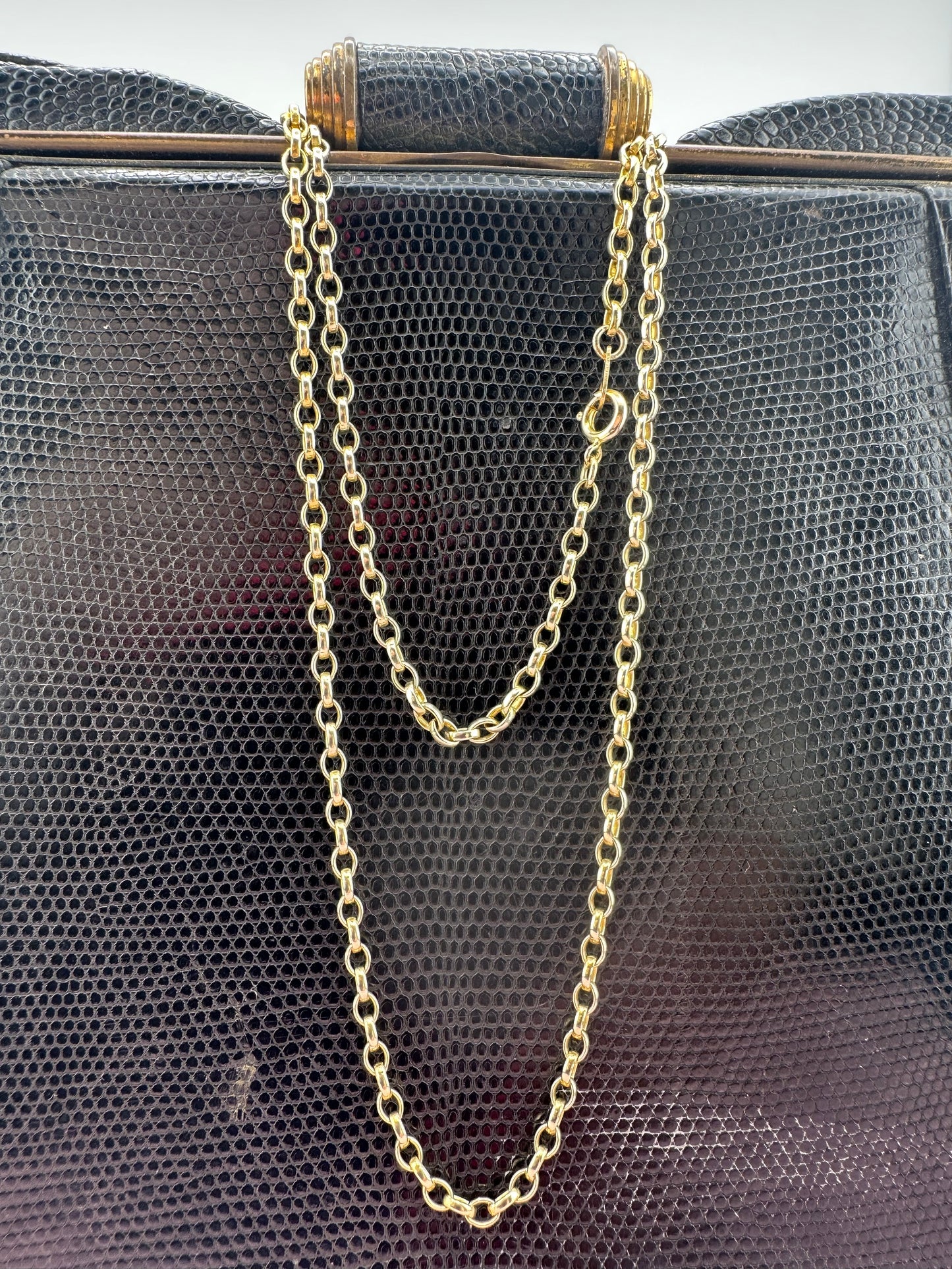 Vintage 9ct Gold Belcher chain, 14.11g, 24inches