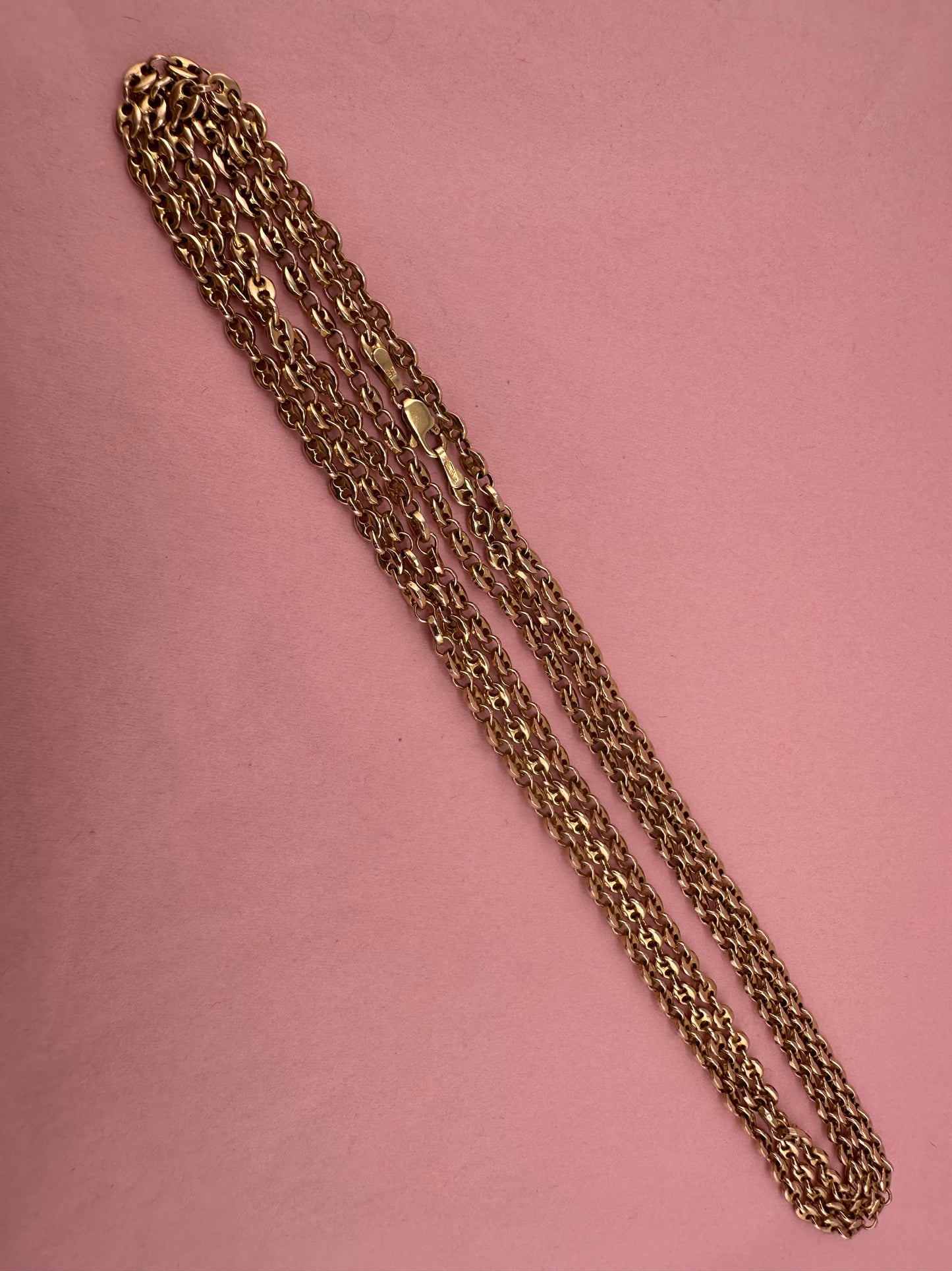 Vintage 9ct Gold UnoAerre Mariner chain, 22.86g, 45inches