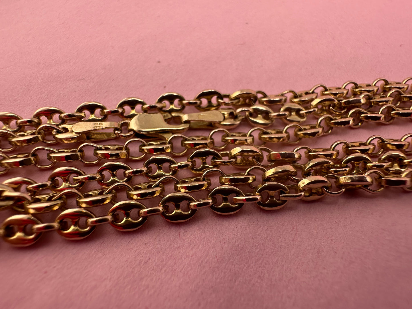 Vintage 9ct Gold UnoAerre Mariner chain, 22.86g, 45inches