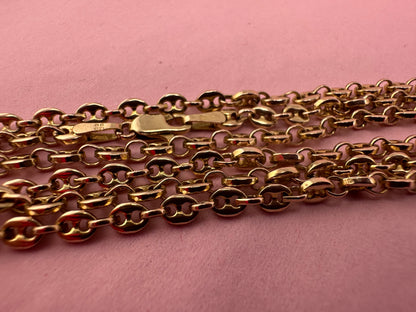 Vintage 9ct Gold UnoAerre Mariner chain, 22.86g, 45inches