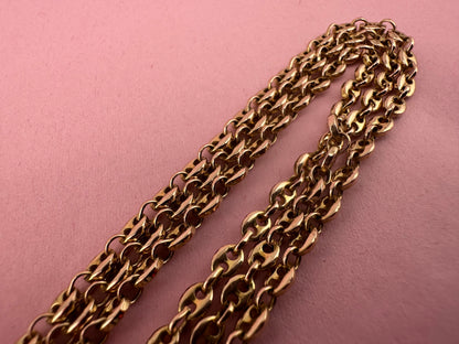 Vintage 9ct Gold UnoAerre Mariner chain, 22.86g, 45inches