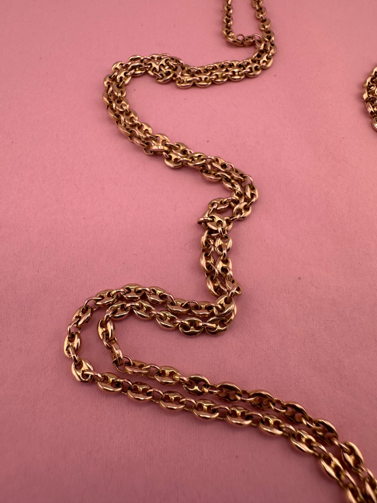 Vintage 9ct Gold UnoAerre Mariner chain, 22.86g, 45inches