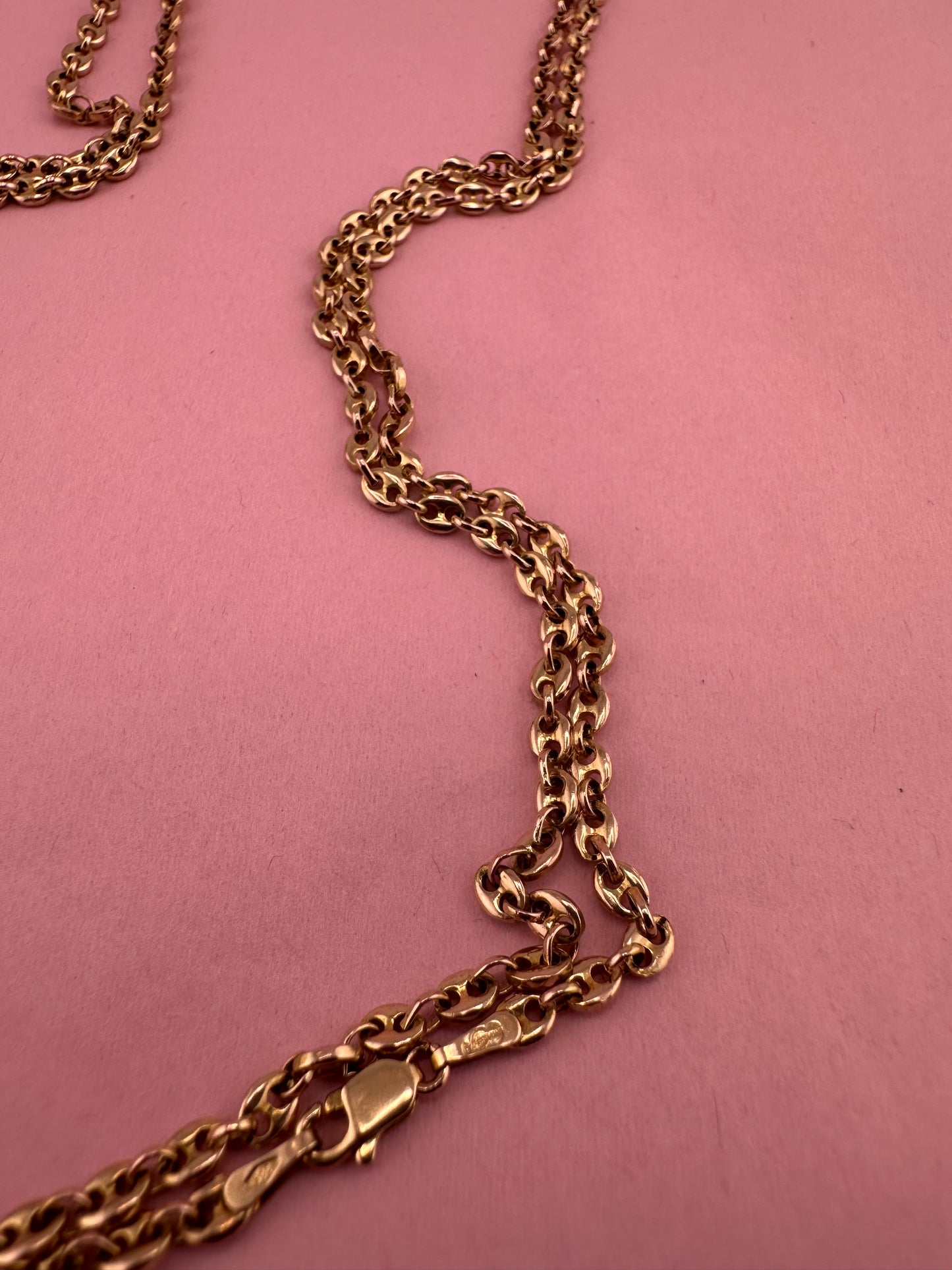 Vintage 9ct Gold UnoAerre Mariner chain, 22.86g, 45inches