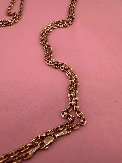 Vintage 9ct Gold UnoAerre Mariner chain, 22.86g, 45inches