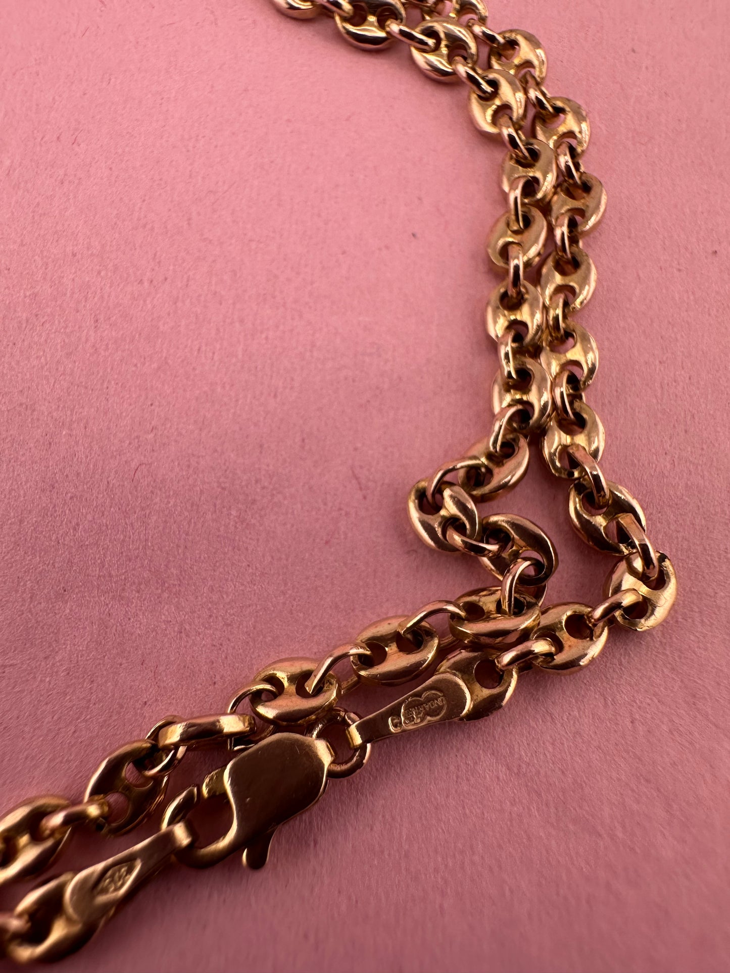 Vintage 9ct Gold UnoAerre Mariner chain, 22.86g, 45inches