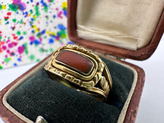 Georgian 18ct Gold Coral ring