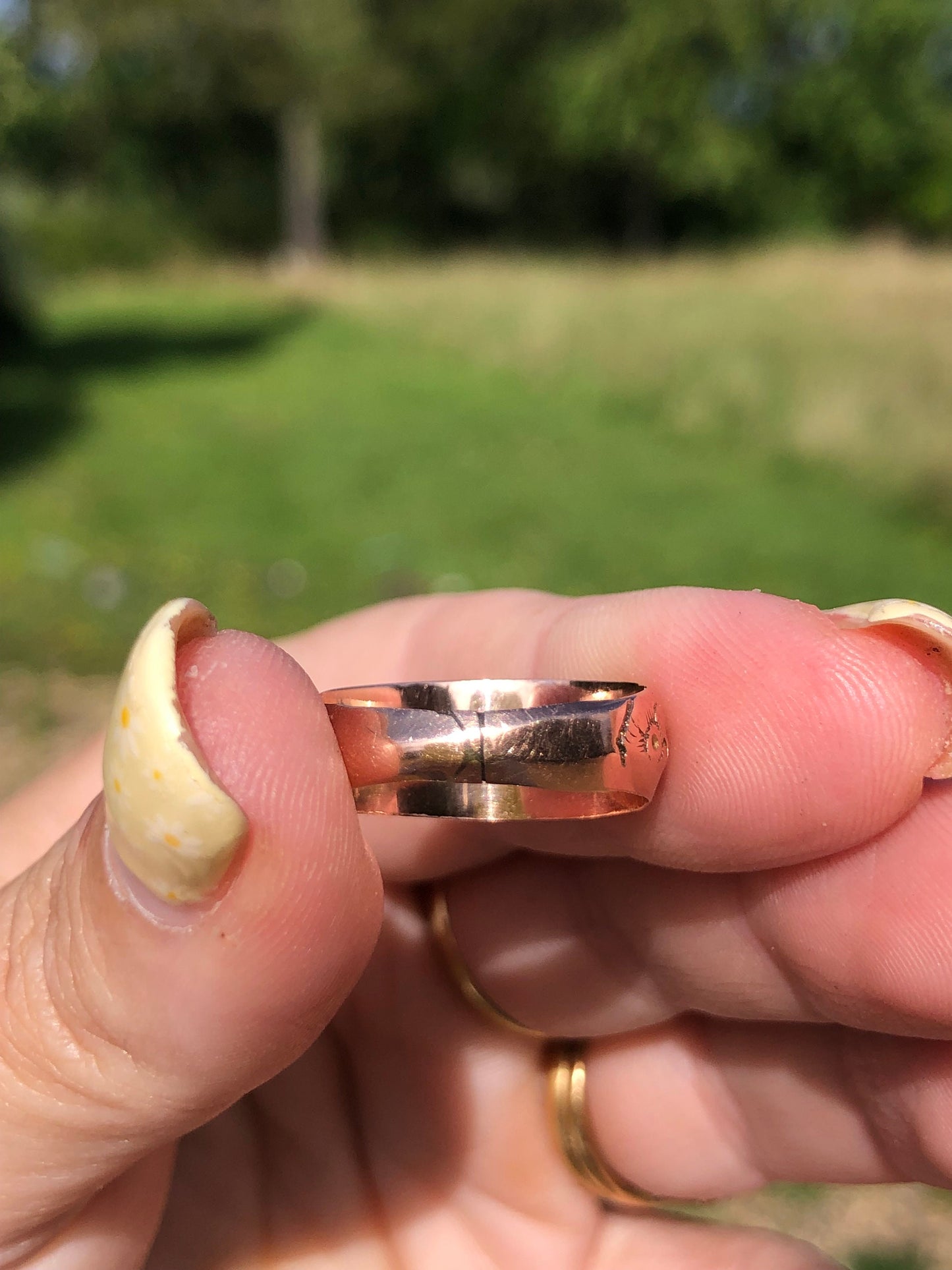 Victorian 9ct Rose Gold Mizpah Ring, 1864