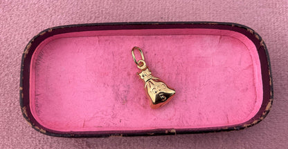 Vintage 9ct gold Money Bag Charm