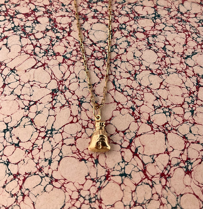 Vintage 9ct gold Money Bag Charm