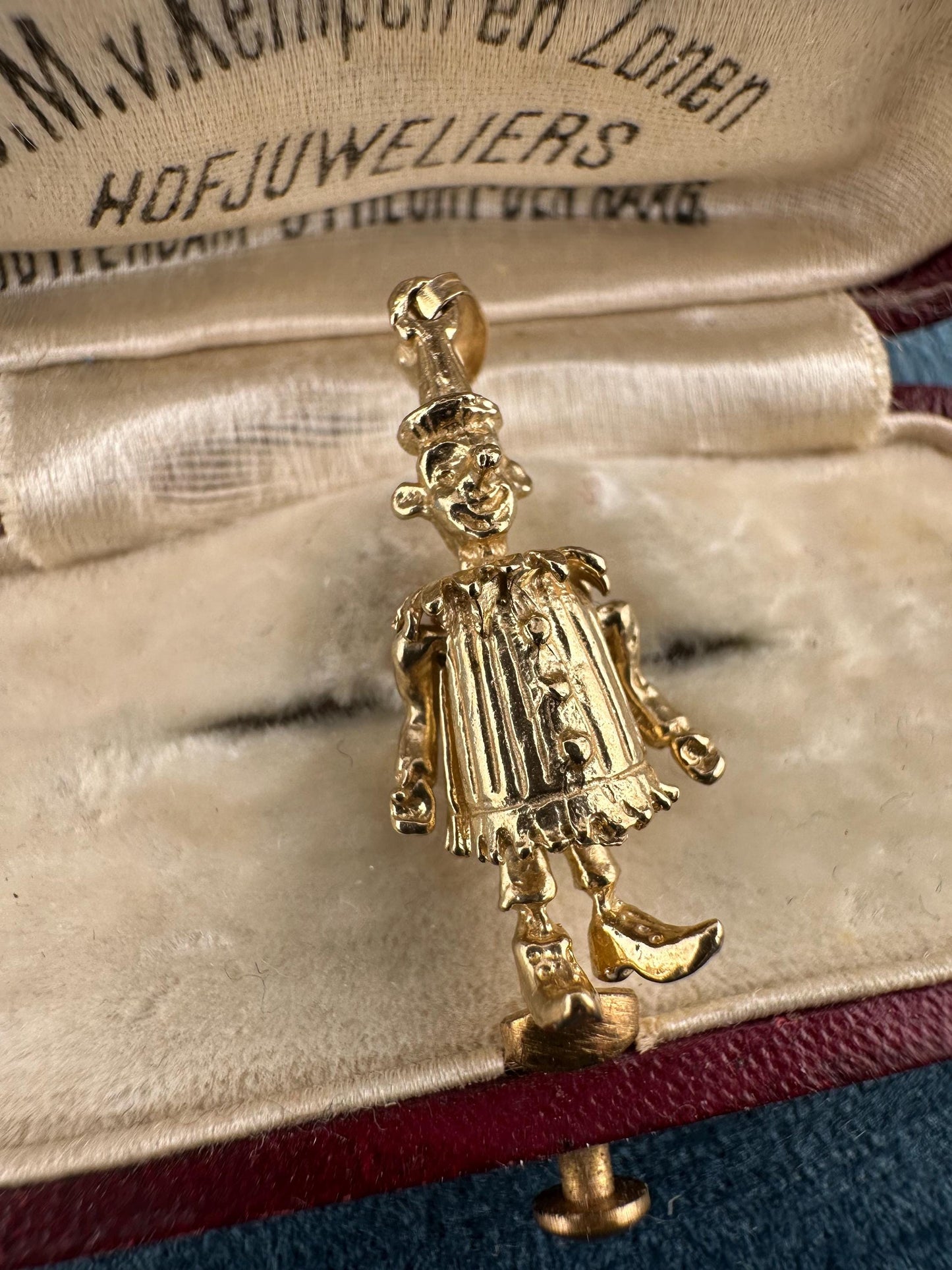 Vintage 9ct Gold Articulated Clown charm