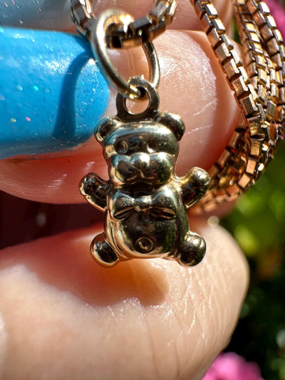 9ct Puffy Teddy Bear Charm