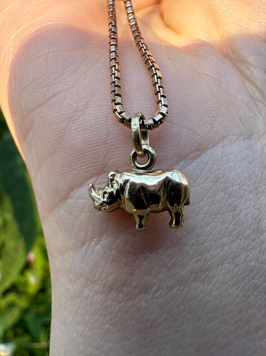 9ct Gold Rhino charm