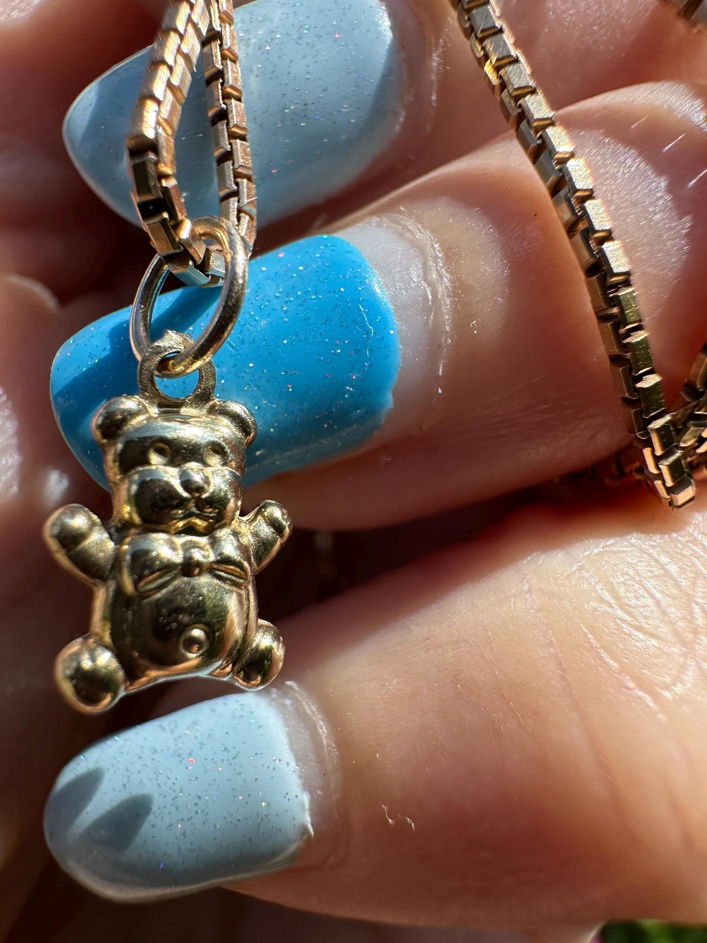 9ct Puffy Teddy Bear Charm