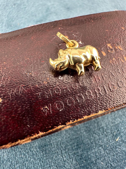 9ct Gold Rhino charm