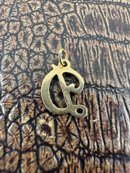 9ct Gold initial D Charm