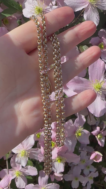 Vintage 9ct Gold puffy Rolo belcher chain