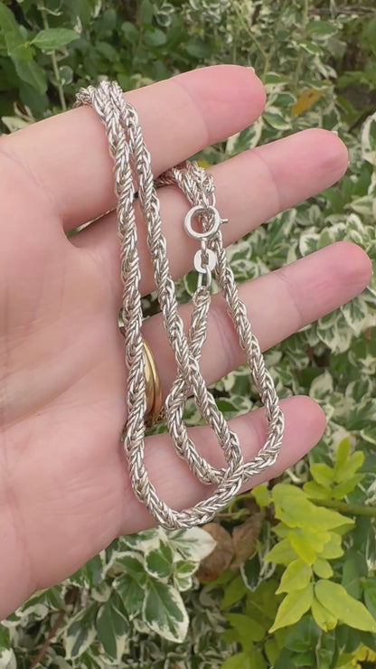 Vintage Sterling Silver Rope chain