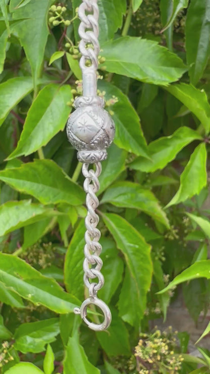 Sterling Silver Spinner Extender with spring ring clasp.
