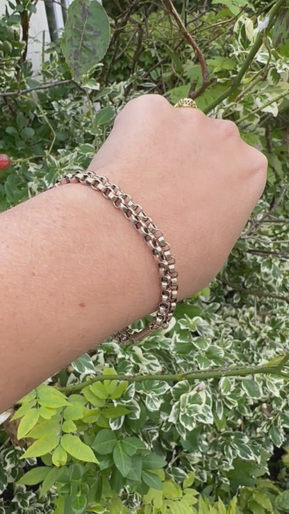 9ct Rose Gold two strand belcher bracelet
