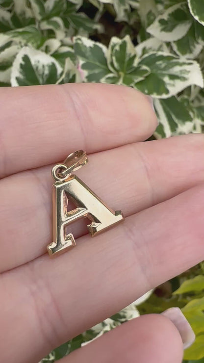 9ct Yellow Gold A Charm