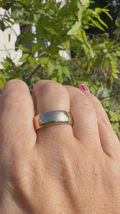 Vintage 9ct Yellow Gold Wide Band