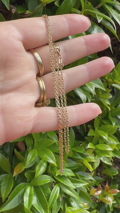 9ct Yellow Gold Baby Biker chain