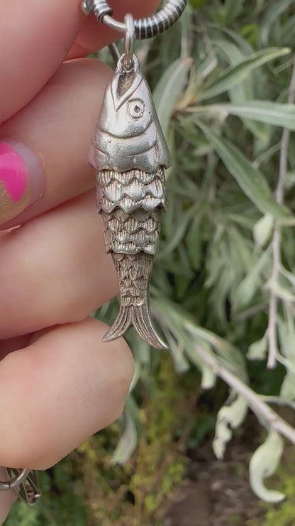Sterling Silver Articulated Fish pendant