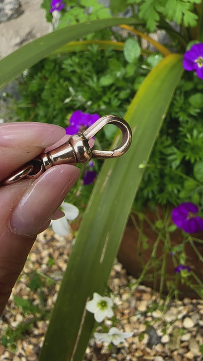 Antique 9ct Rose Gold chunky Dog clip
