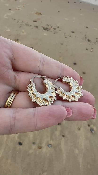 9ct Gold Gypsy Creole hoops