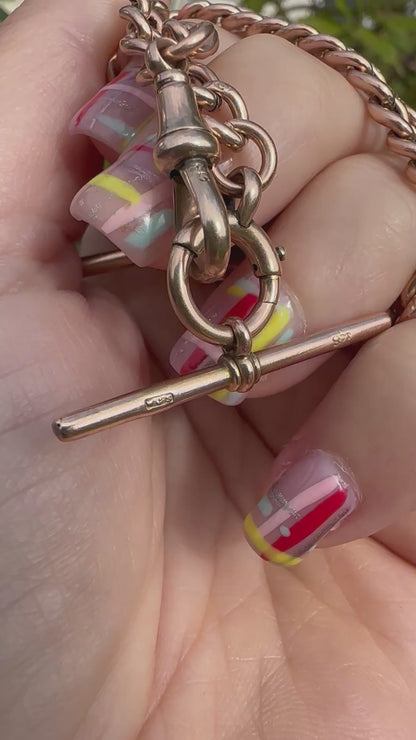 Antique 9ct Rose Gold T-Bar