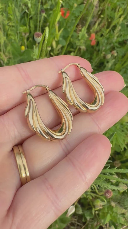 Vintage UnoAerre Swag Hoops