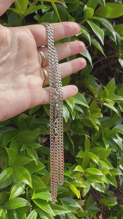 Sterling silver Flat curb chain